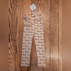 New Kate Quinn Beige Printed Leggings Tiny Trees 5T NWT Bamboo